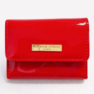 Adrienne Vittadini Studio Red Patent Wallet / Card Holder ❤️